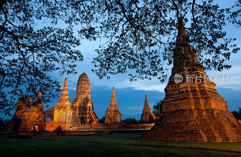 Wat Chai Wattanaram, Ayuthaya，泰国。